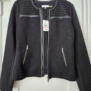 Calvin Klein black zip up jacket size 10